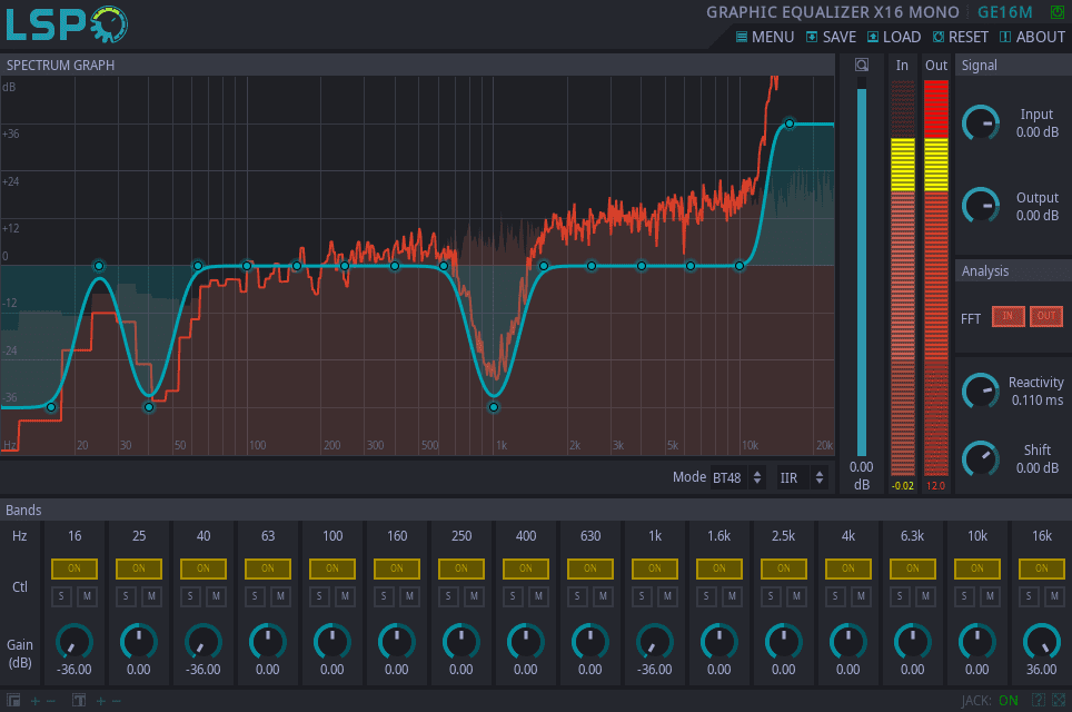 GRAPHIC EQUALIZER X16 MONO