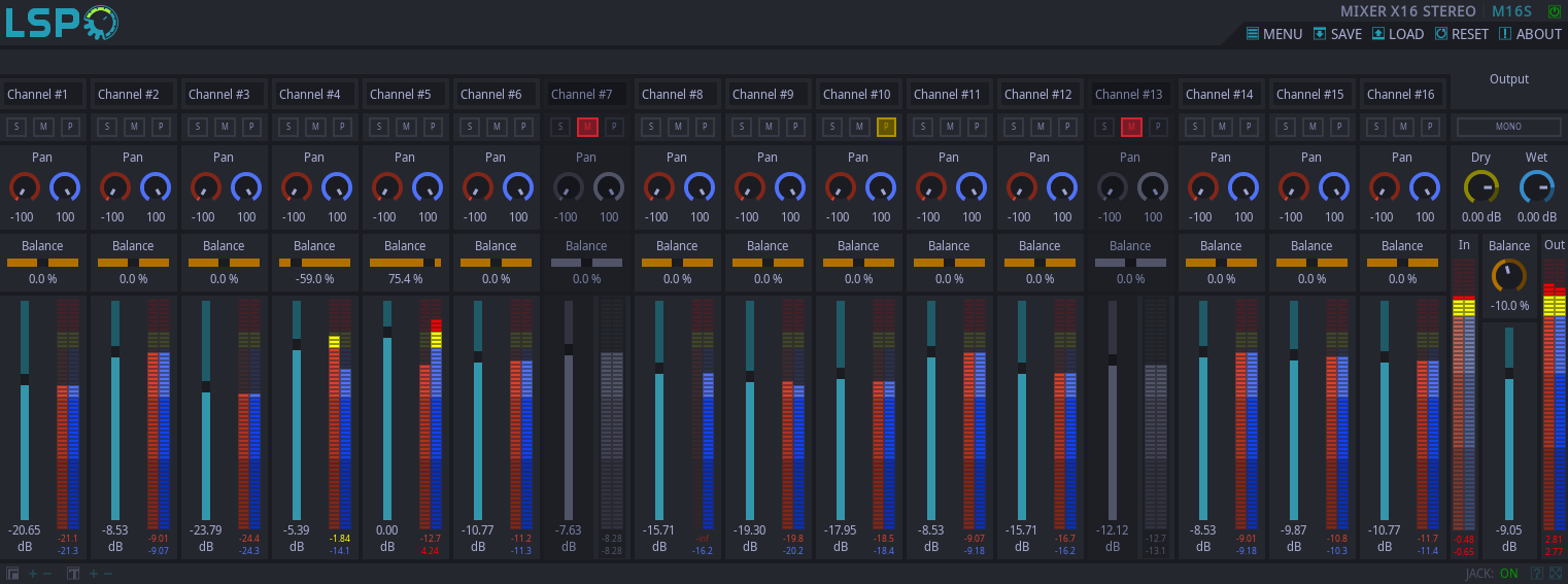 MIXER X16 STEREO