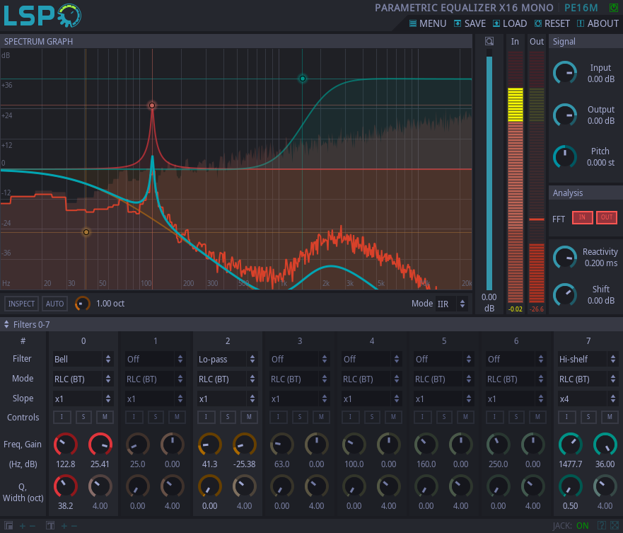 PARAMETRIC EQUALIZER X16 MONO