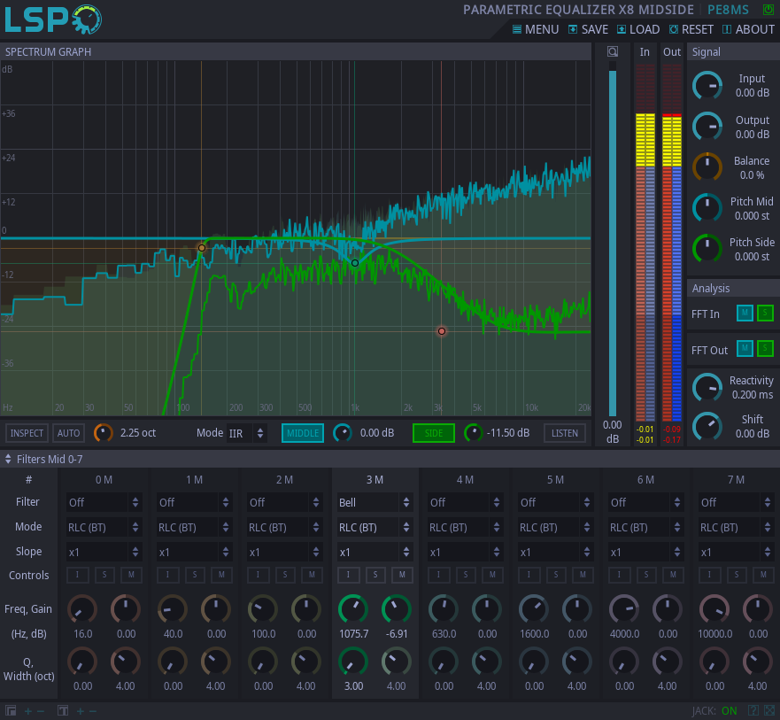 PARAMETRIC EQUALIZER X8 MIDSIDE