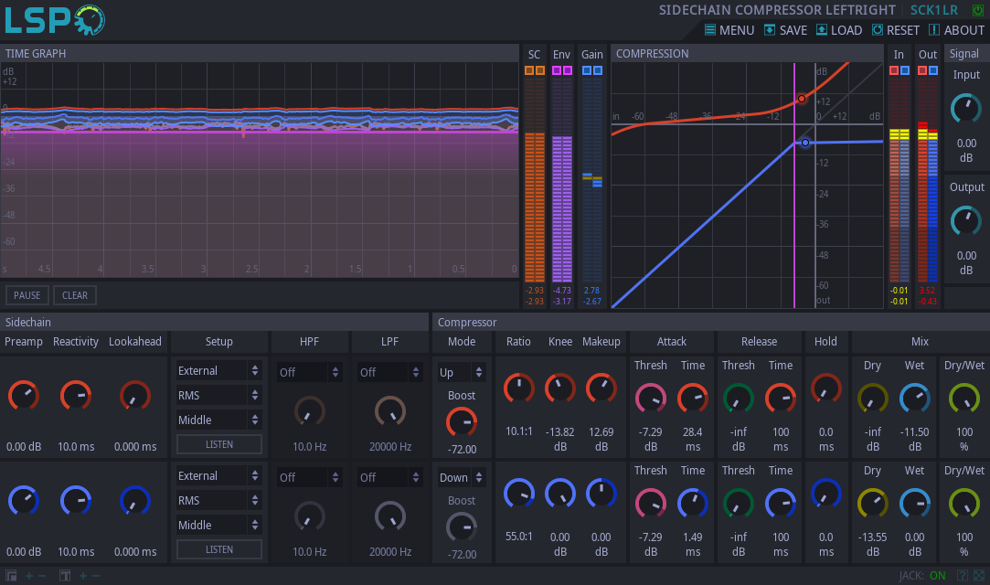 SIDECHAIN COMPRESSOR LEFTRIGHT