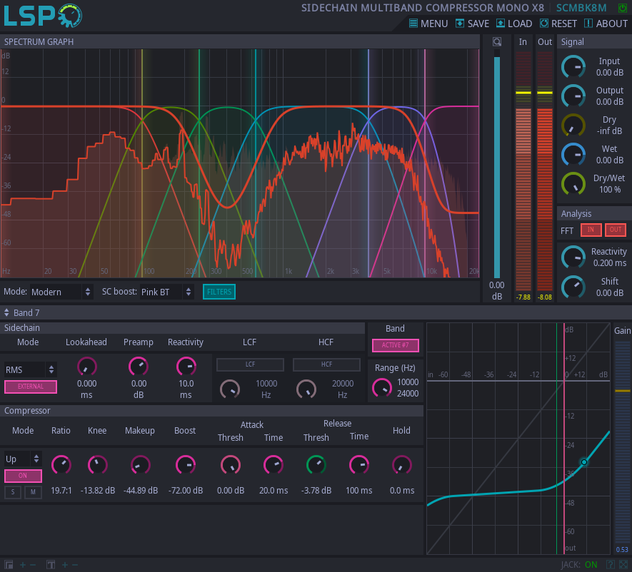 SIDECHAIN MULTIBAND COMPRESSOR MONO X8