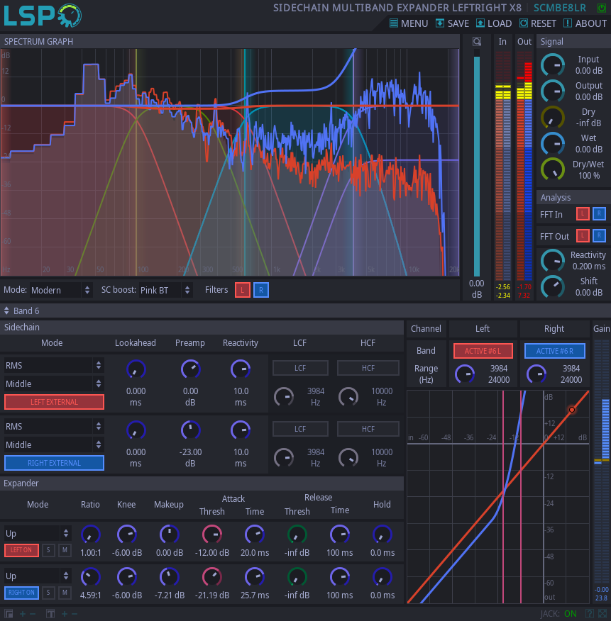 SIDECHAIN MULTIBAND EXPANDER LEFTRIGHT X8