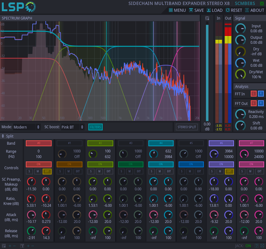 SIDECHAIN MULTIBAND EXPANDER STEREO X8