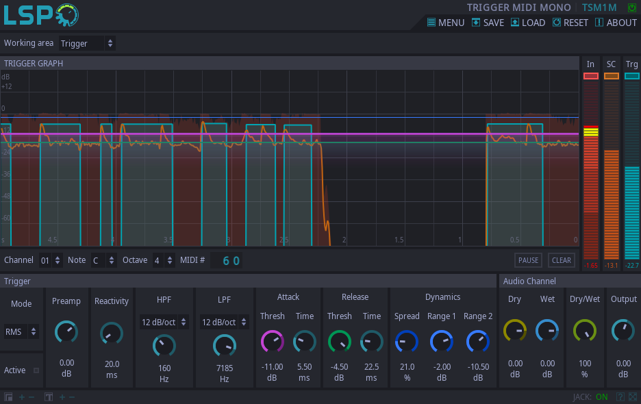 TRIGGER MIDI MONO