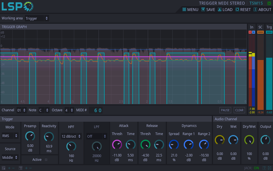 TRIGGER MIDI STEREO